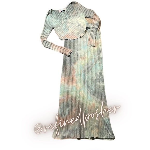 Free People Beach Sun Shenanigans Set size Small NEW Ivory Tie Dye - Picture 2 of 8